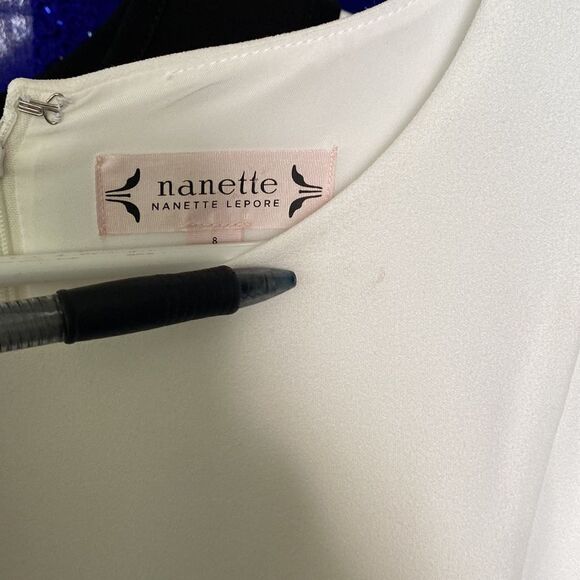 Nanette Lepore Bella Donna Marshmallow Sugarplum Special Occasion Dress Size 8 - Picture 10 of 10